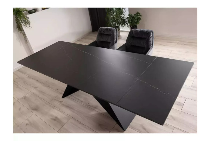 Table extensible à rallonge avec plateau en céramique Weston