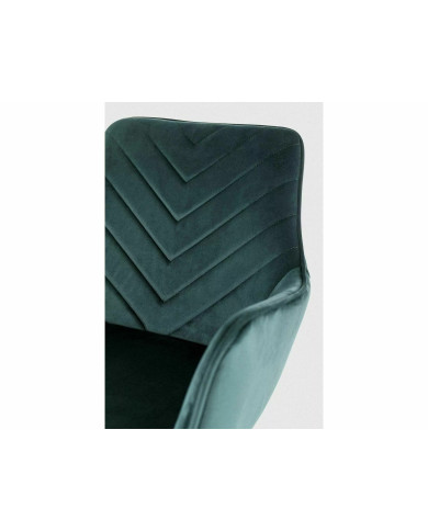 Chaise rembourrée en velours avec pieds en métal Figue