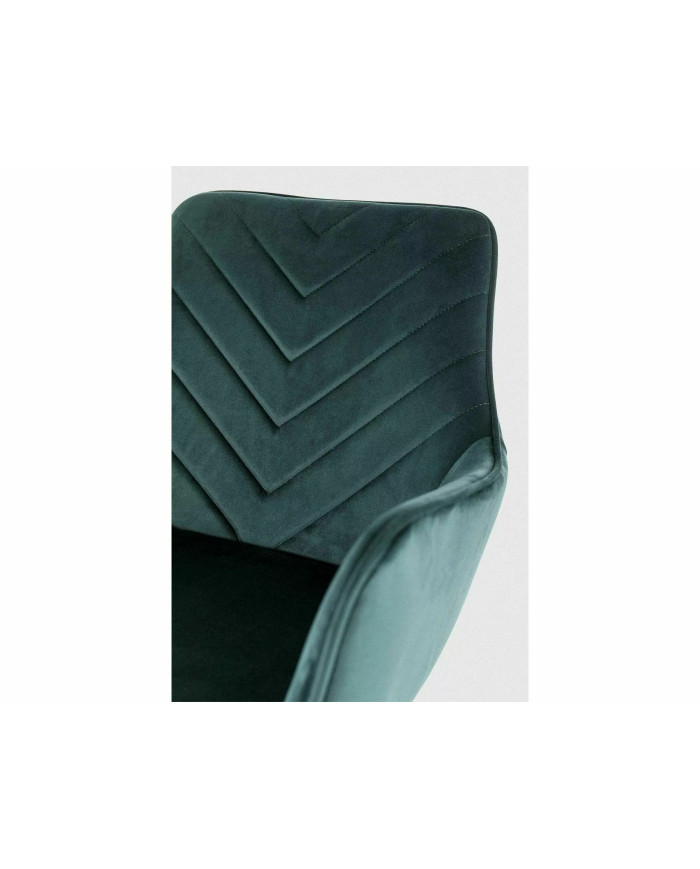 Chaise rembourrée en velours avec pieds en métal Figue