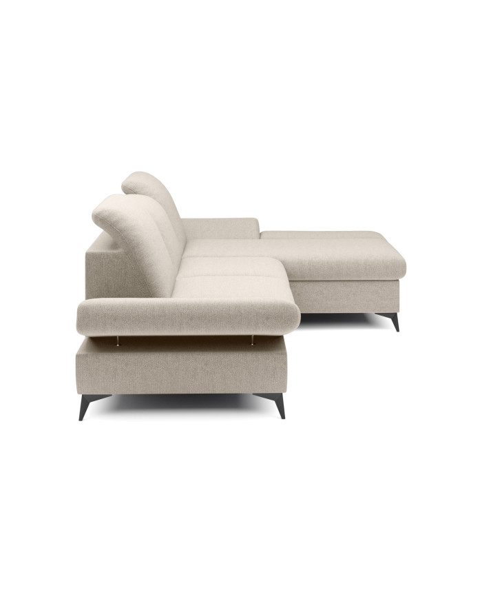 Canapé d'angle convertible coffre avec têtières réglables 283x172x96 cm Lexar