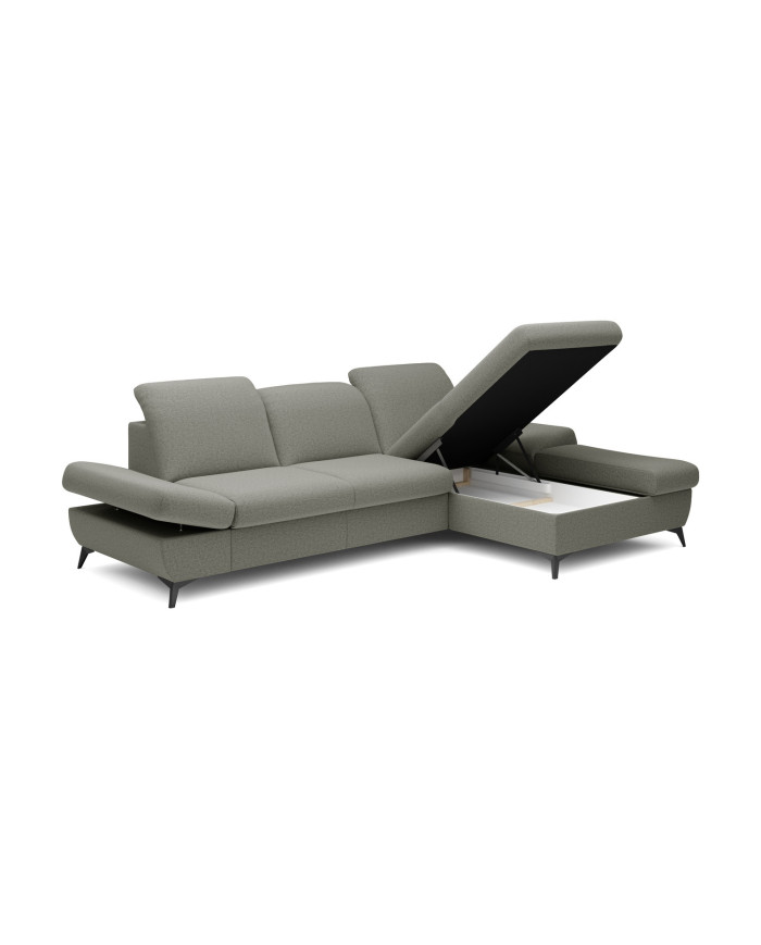 Canapé d'angle convertible coffre avec têtières réglables 283x172x96 cm Lexar