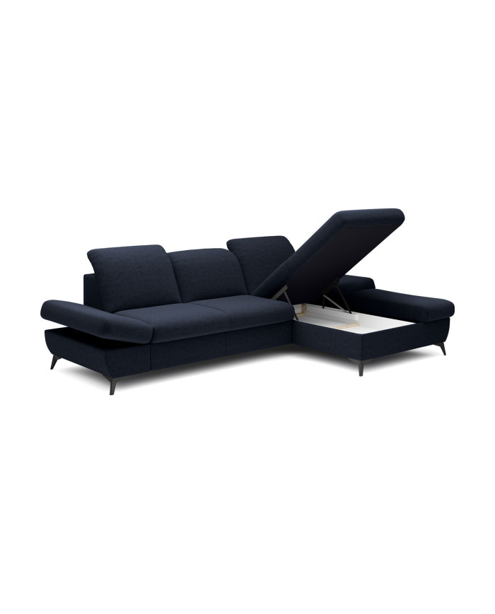 Canapé d'angle convertible coffre avec têtières réglables 283x172x96 cm Lexar