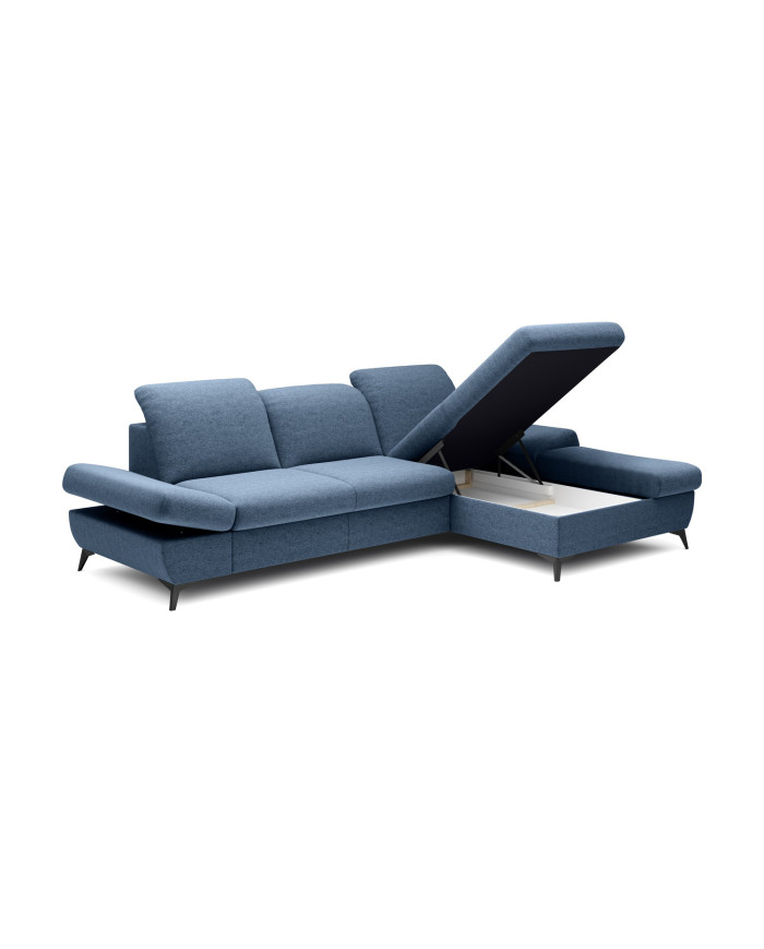 Canapé d'angle convertible coffre avec têtières réglables 283x172x96 cm Lexar