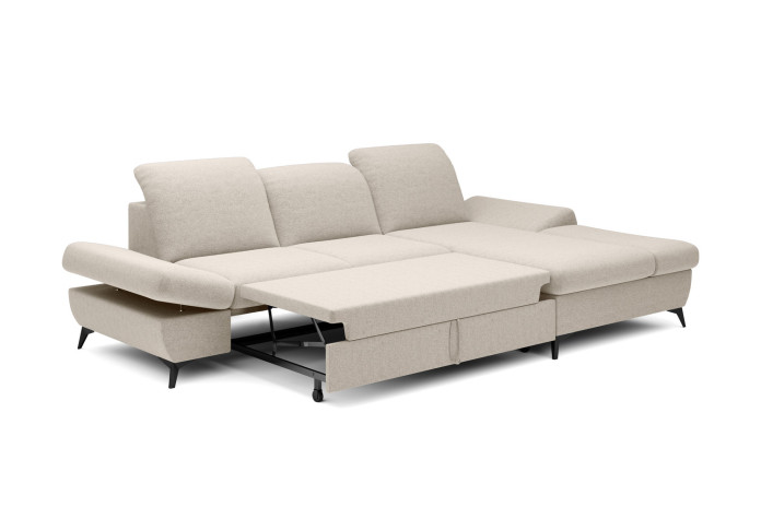 Canapé d'angle convertible coffre avec têtières réglables 283x172x96 cm Lexar