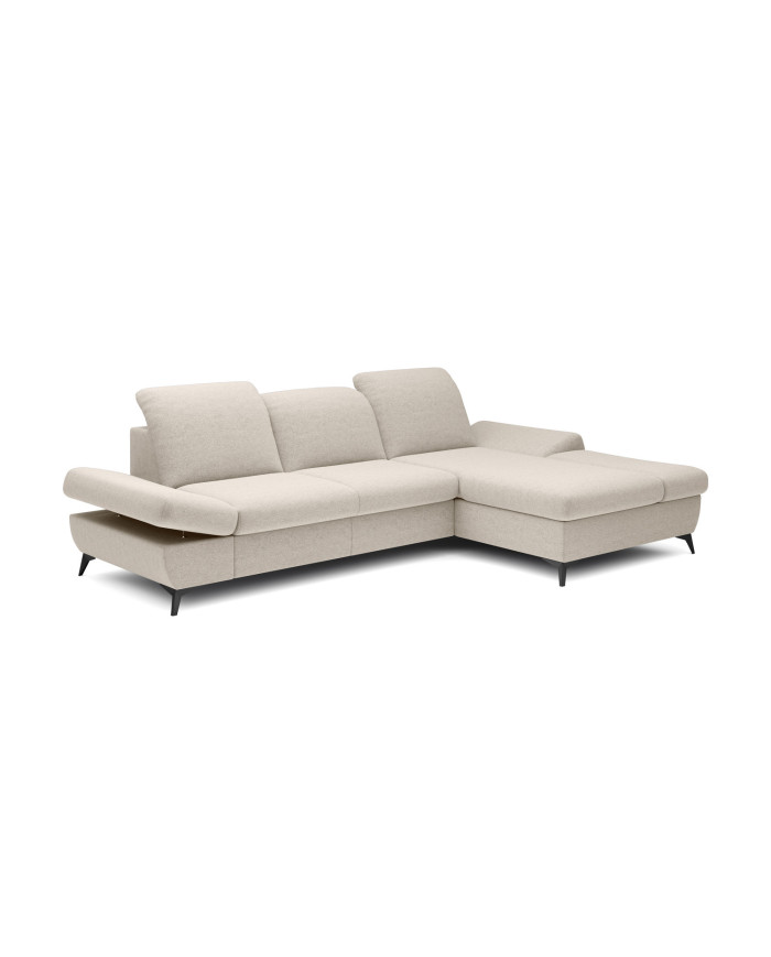 Canapé d'angle convertible coffre avec têtières réglables 283x172x96 cm Lexar