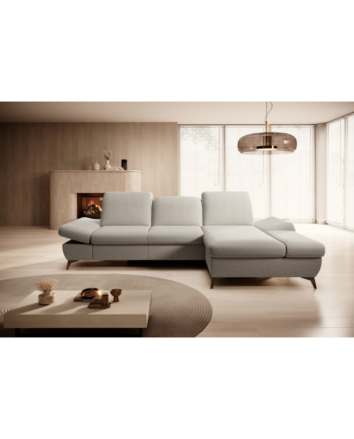 Canapé d'angle convertible coffre avec têtières réglables 283x172x96 cm Lexar