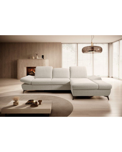 Canapé d'angle convertible coffre avec têtières réglables 283x172x96 cm Lexar