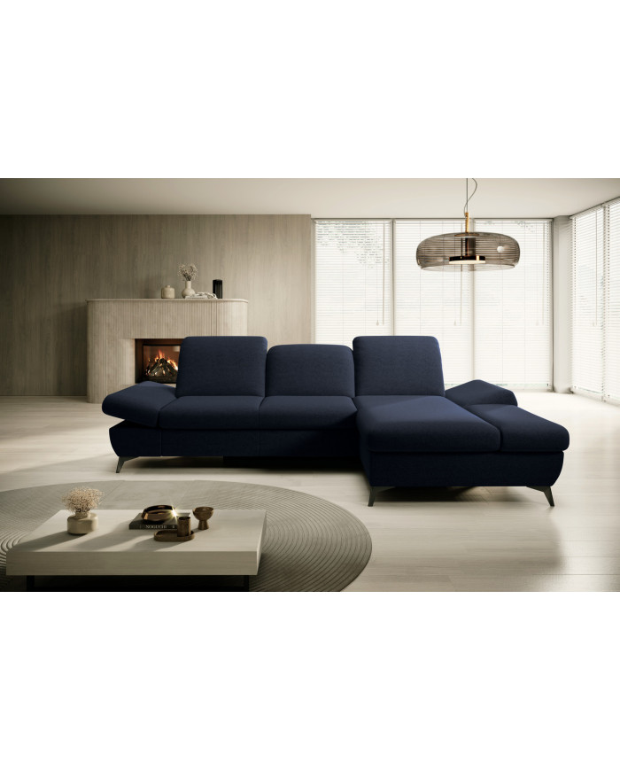 Canapé d'angle convertible coffre avec têtières réglables 283x172x96 cm Lexar