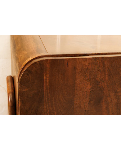 Buffet commode 4 portes 175 cm en bois de manguier marron Sierra