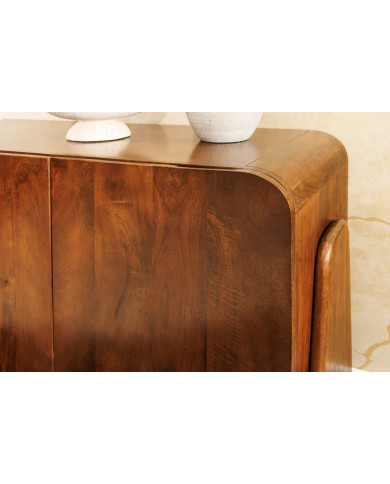 Buffet commode 4 portes 175 cm en bois de manguier marron Sierra