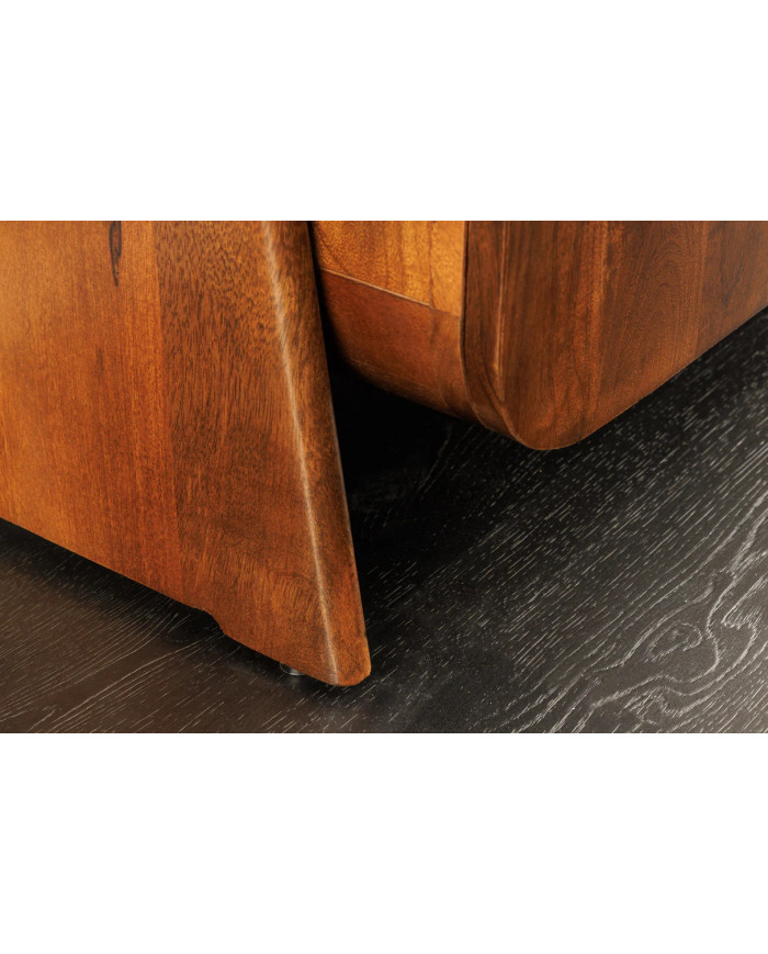 Buffet commode 4 portes 175 cm en bois de manguier marron Sierra