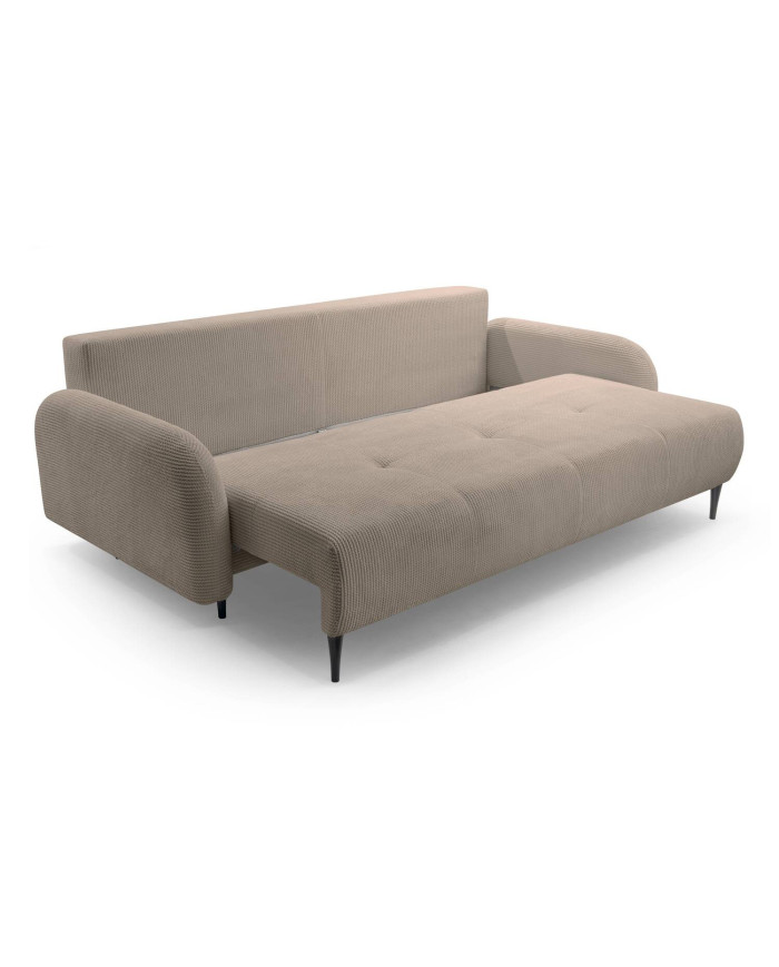 Canapé convertible avec coffre 230 cm Nuage - Design cocooning vintage & pratique