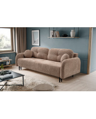 Canapé convertible avec coffre 230 cm Nuage - Design cocooning vintage & pratique