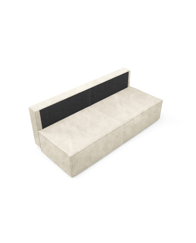 Canapé droit convertible couchage de 140x200 cm coffre 202 cm Soria