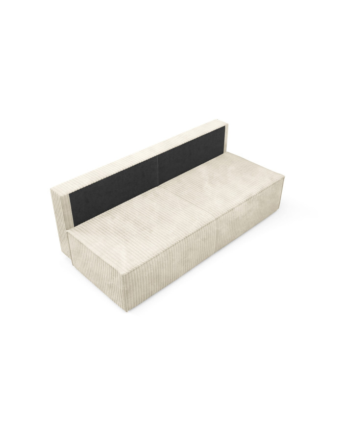 Canapé droit convertible couchage de 140x200 cm coffre 202 cm Soria