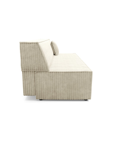 Canapé droit convertible couchage de 140x200 cm coffre 202 cm Soria
