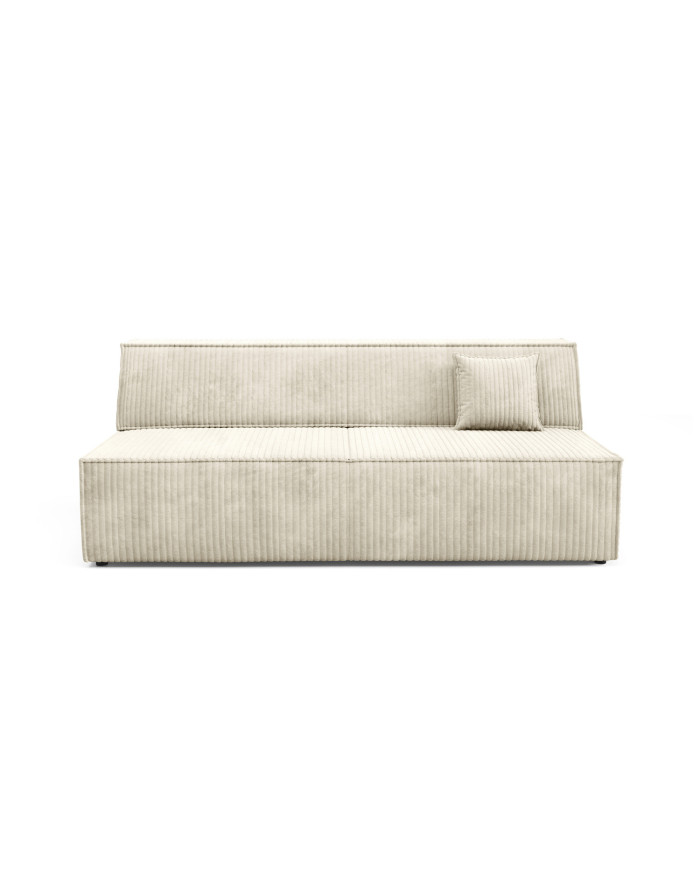 Canapé droit convertible couchage de 140x200 cm coffre 202 cm Soria