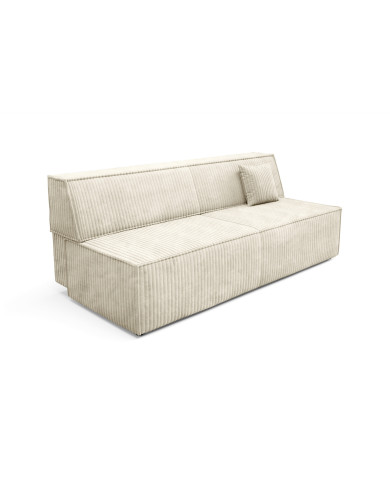 Canapé droit convertible couchage de 140x200 cm coffre 202 cm Soria