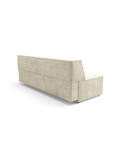 Canapé droit convertible couchage de 140x200 cm coffre 202 cm Soria