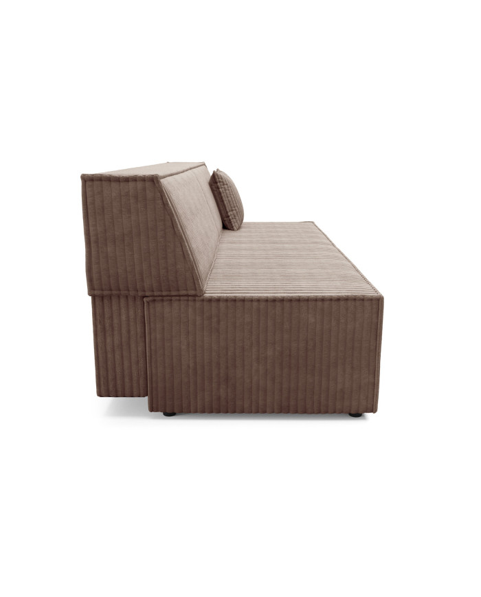 Canapé droit convertible couchage de 140x200 cm coffre 202 cm Soria