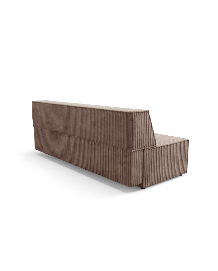 Canapé droit convertible couchage de 140x200 cm coffre 202 cm Soria