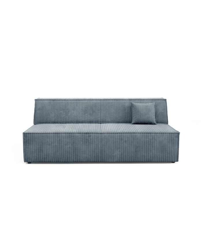 Canapé droit convertible couchage de 140x200 cm coffre 202 cm Soria