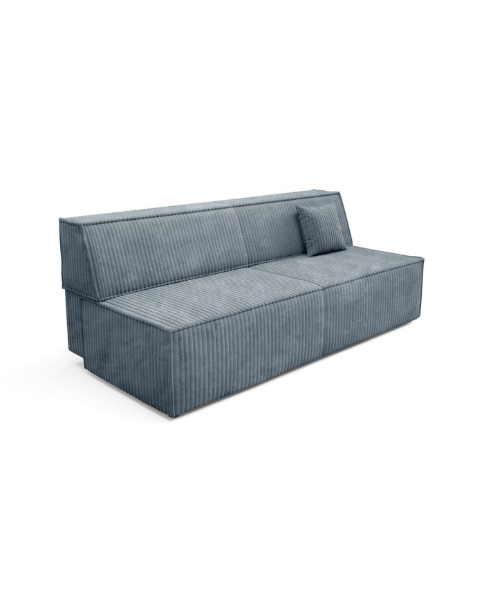 Canapé droit convertible couchage de 140x200 cm coffre 202 cm Soria