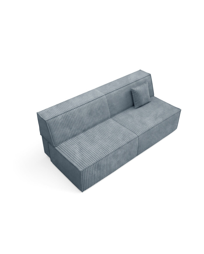 Canapé droit convertible couchage de 140x200 cm coffre 202 cm Soria