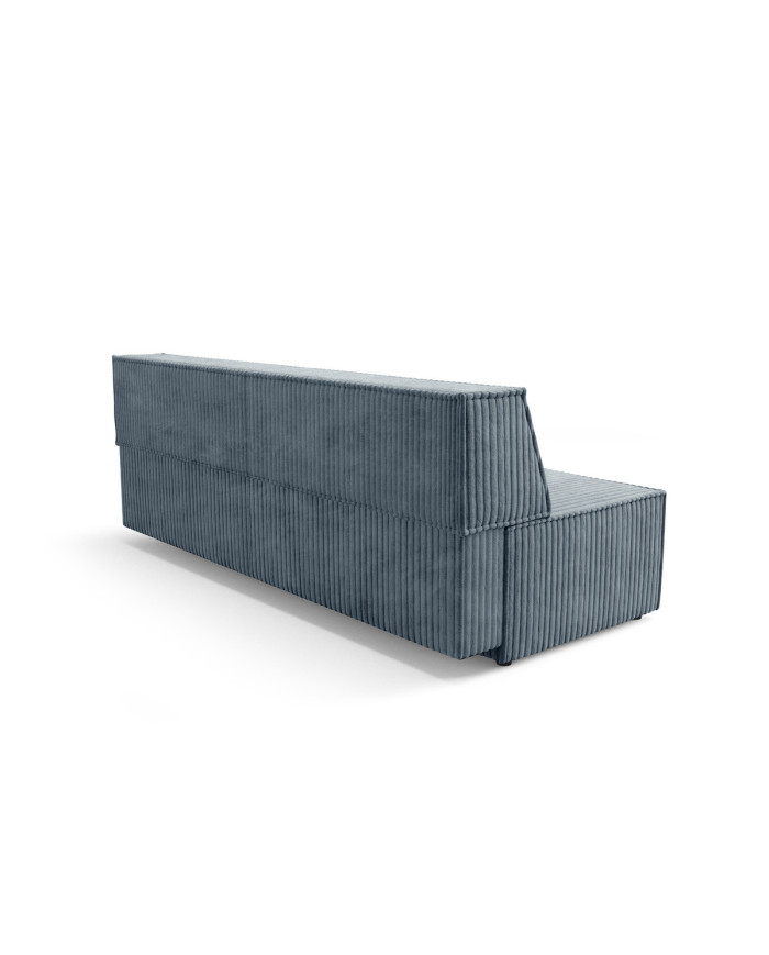 Canapé droit convertible couchage de 140x200 cm coffre 202 cm Soria