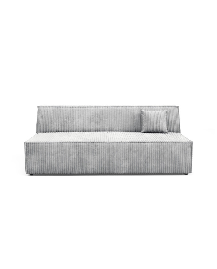 Canapé droit convertible couchage de 140x200 cm coffre 202 cm Soria