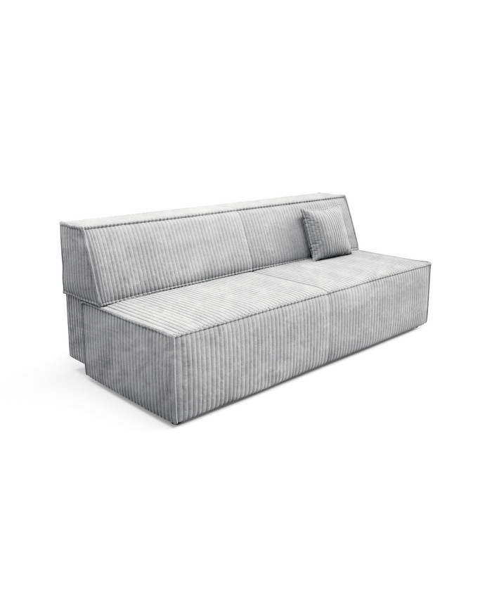 Canapé droit convertible couchage de 140x200 cm coffre 202 cm Soria