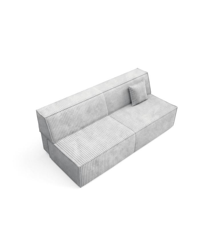 Canapé droit convertible couchage de 140x200 cm coffre 202 cm Soria