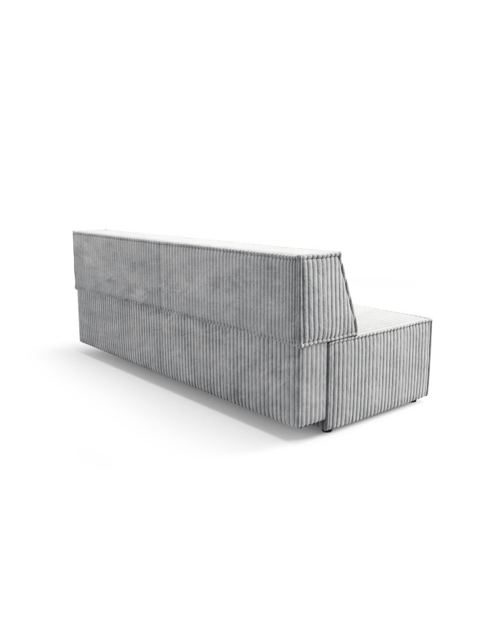 Canapé droit convertible couchage de 140x200 cm coffre 202 cm Soria