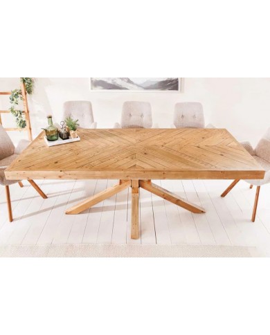 Table à manger en bois massif de pin 80 mm 200x90x78 cm FOREST II
