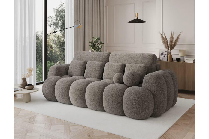 Canape convertible coffre marron/gris Cotoon Club – Le cocon ultra tendance  : L'élégance moelleuse du quotidien