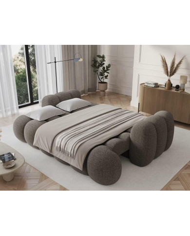 Canape convertible coffre marron/gris Cotoon Club – Le cocon ultra tendance  : L'élégance moelleuse du quotidien