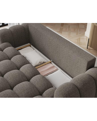 Canape convertible coffre marron/gris Cotoon Club – Le cocon ultra tendance  : L'élégance moelleuse du quotidien