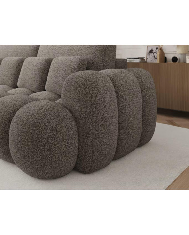 Canape convertible coffre marron/gris Cotoon Club – Le cocon ultra tendance  : L'élégance moelleuse du quotidien