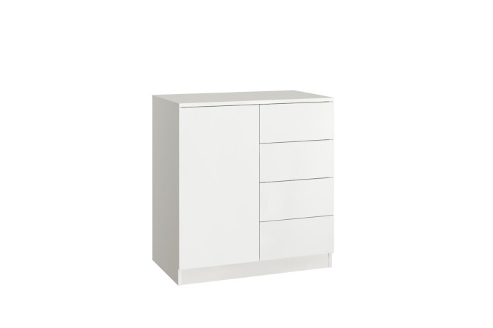 Commode 4 tiroirs et 1 porte 80 cm gris graphite Ambiance