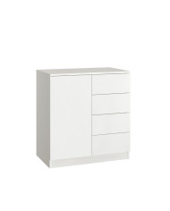 Commode 4 tiroirs et 1 porte 80 cm gris graphite Ambiance
