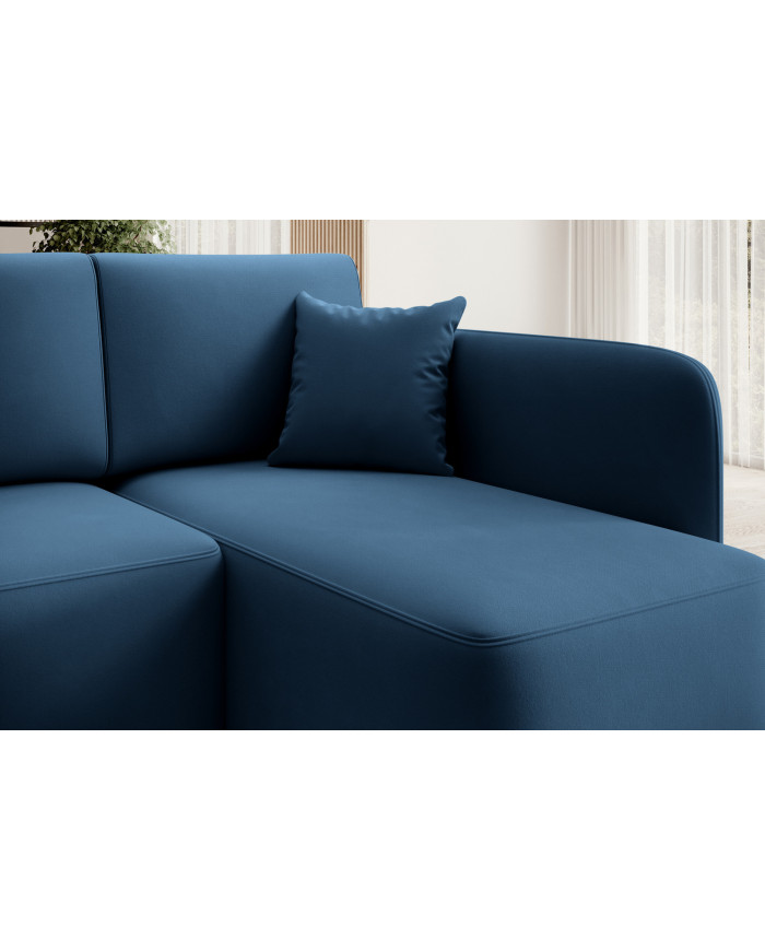 Canapé d'angle convertible couchage et coffre 206 cm VOLTIS