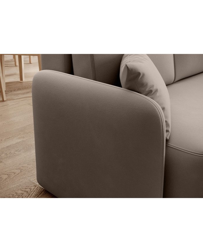 Canapé d'angle convertible couchage et coffre 206 cm VOLTIS
