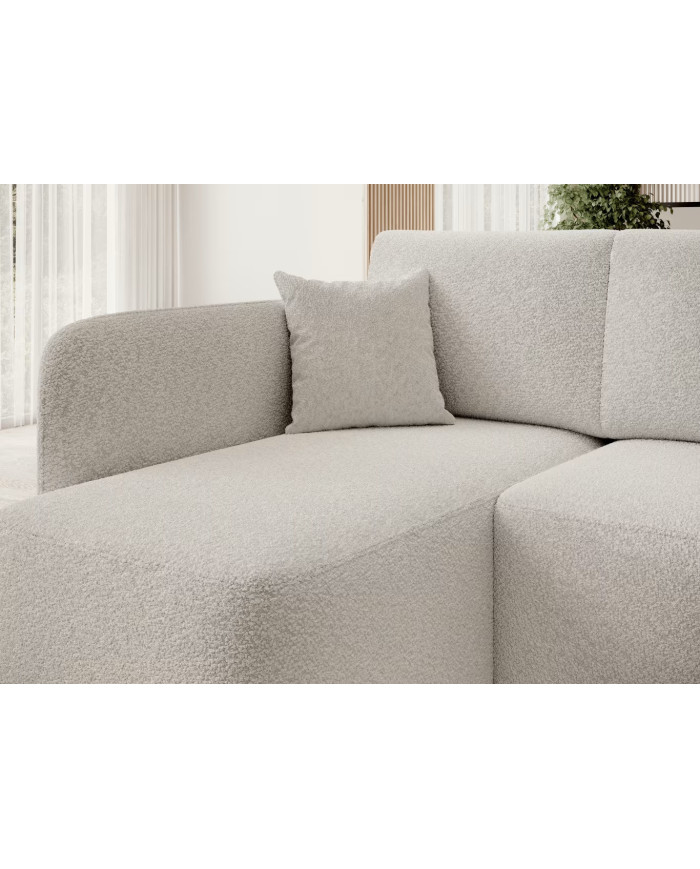Canapé d'angle convertible couchage et coffre 206 cm VOLTIS