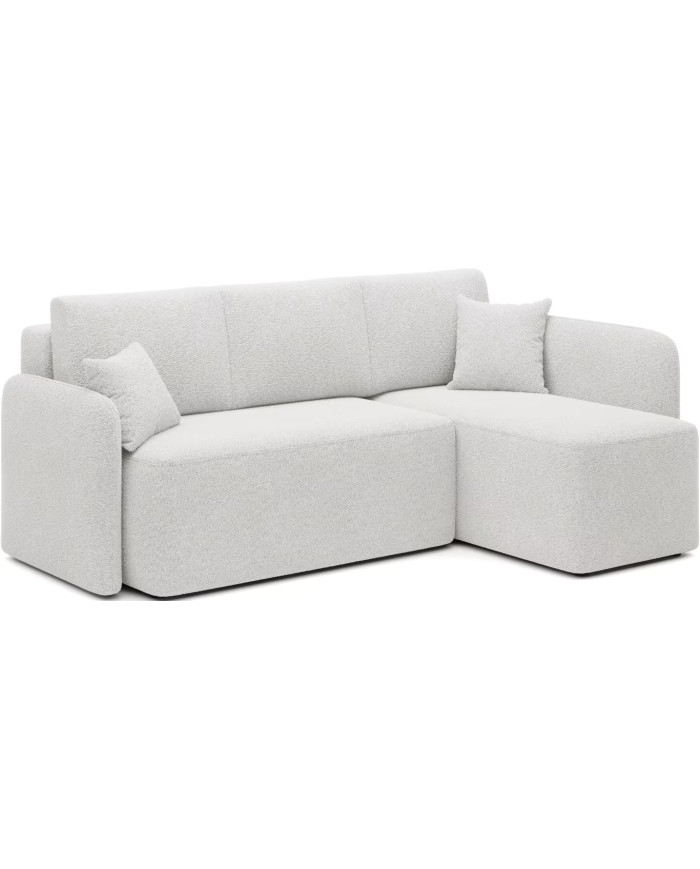 Canapé d'angle convertible couchage et coffre 206 cm VOLTIS