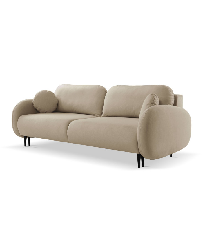 Canapé droit convertible couchage 140x200 cm avec coffre 232 cm SOFT