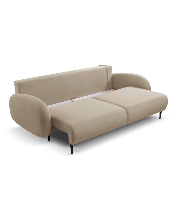 Canapé droit convertible couchage 140x200 cm avec coffre 232 cm SOFT