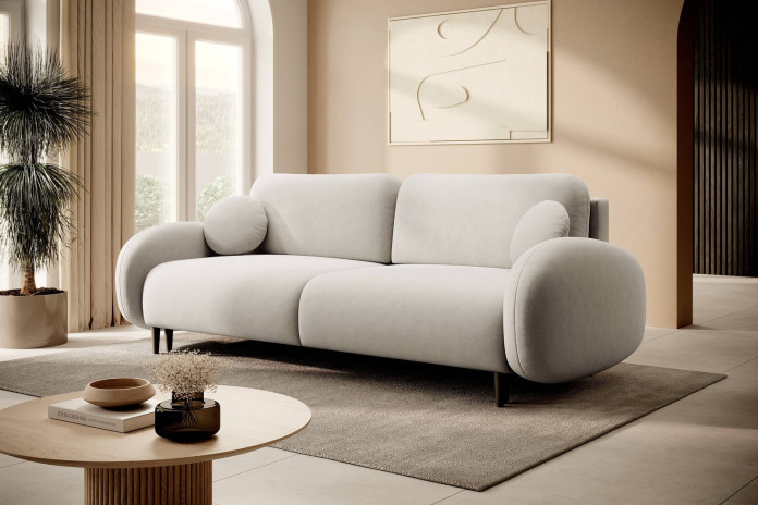 Canapé droit convertible couchage 140x200 cm avec coffre 232 cm SOFT