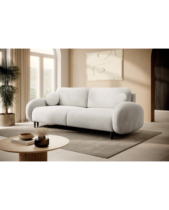 Canapé droit convertible couchage 140x200 cm avec coffre 232 cm SOFT