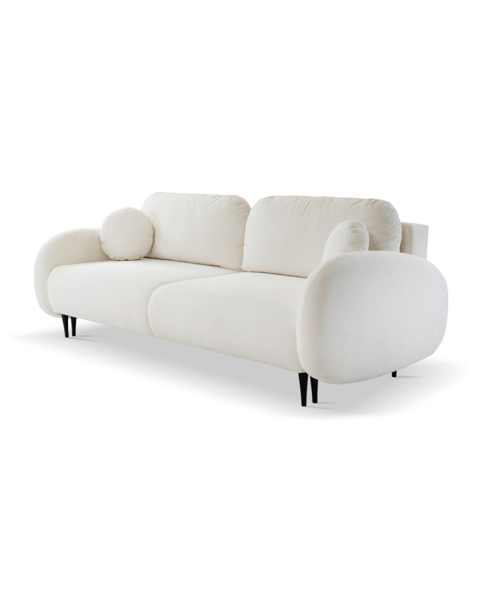 Canapé droit convertible couchage 140x200 cm avec coffre 232 cm SOFT