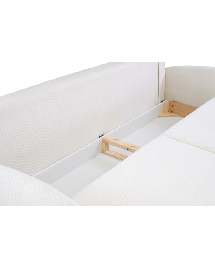 Canapé droit convertible couchage 140x200 cm avec coffre 232 cm SOFT
